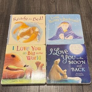 Set of 4 Children's Nighttime Board Books